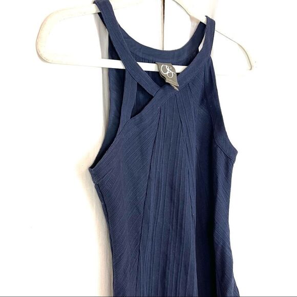 Anthropologie One September Ribbed blue tank - Picture 3 of 6